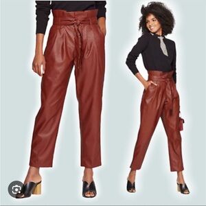 Who What Wear Rust Paperbag Trousers